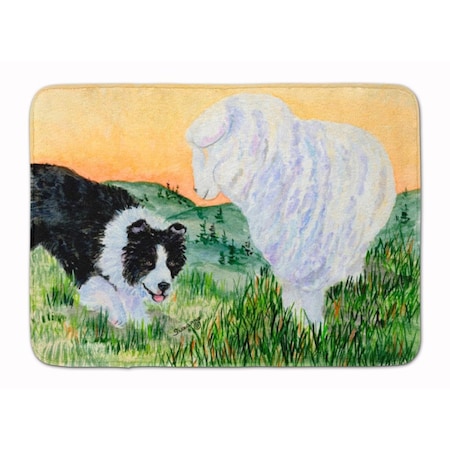 Carolines Treasures Border Collie Machine Washable Memory Foam Mat SS8103RUG